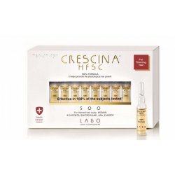 Serum w ampułkach, stymulujące wzrost włosów dla kobiet, Crescina Re-Growth HFSC – Formuła 100% – 500, 20x 3,5ml
