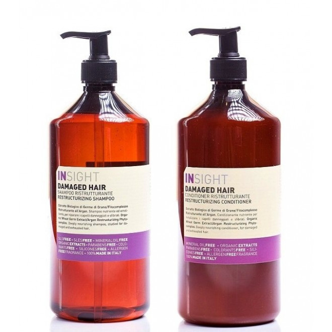 Zestaw regenerujący, szampon + odżywka, Damaged Hair Insight, 900ml