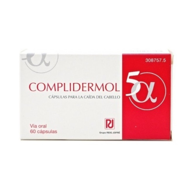Suplementy przeciw łysieniu androgenowemu Complidermol 5 Α, 60 kapsułek