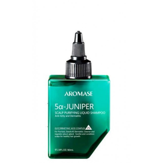 SZAMPON PEELINGUJĄCY SKÓRĘ GŁOWY, 5α Juniper Scalp Purifying Liquid Shampoo Aromase, 80ml