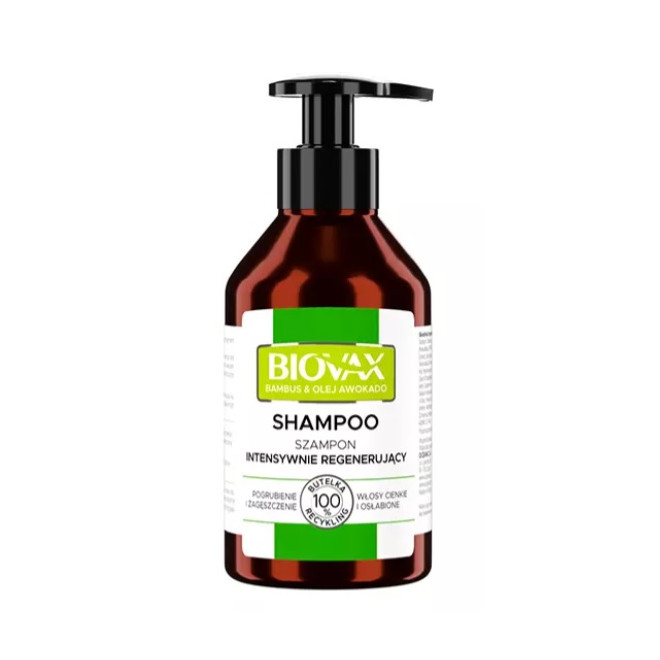Intensywnie regenerujący szampon Biovax Bambus & Avocado, 200ml