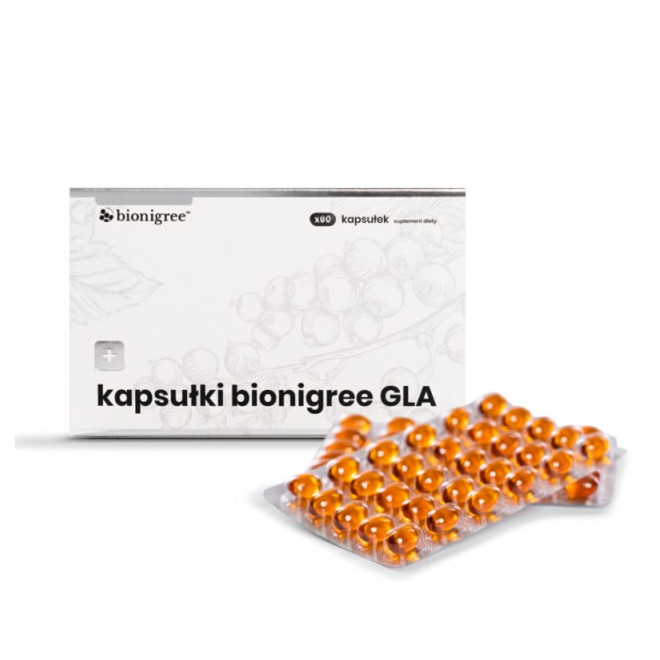 Suplement dla zdrowia włosów i skóry głowy z kwasami tłuszczowymi, Bionigree GLA