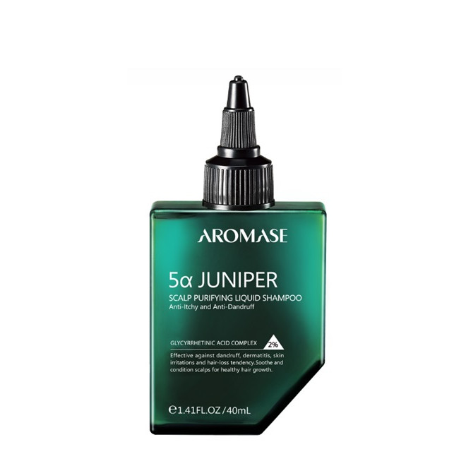 SZAMPON PEELINGUJĄCY SKÓRĘ GŁOWY, 5α Juniper Scalp Purifying Liquid Shampoo Aromase, 40ml