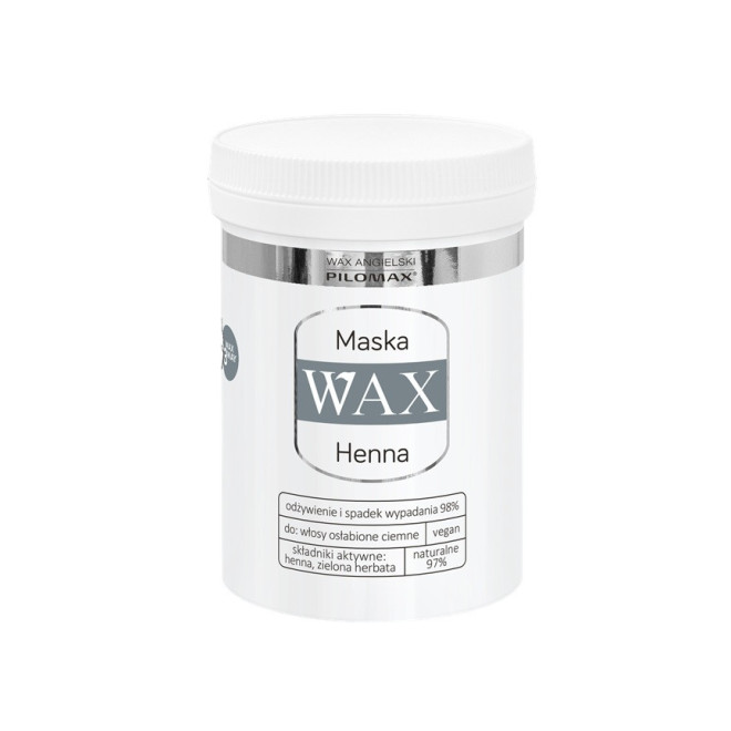 PILOMAX Henna WAX Maska nawilżająca do włosów ciemnych, na wypadanie - 240ml