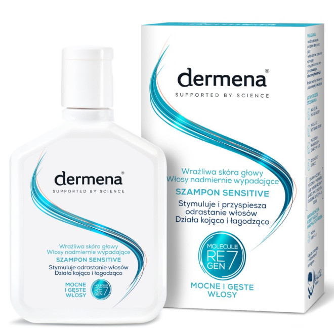 DERMENA Sensitive Łagodzący szampon stymulujący wzrost włosów - 200ml