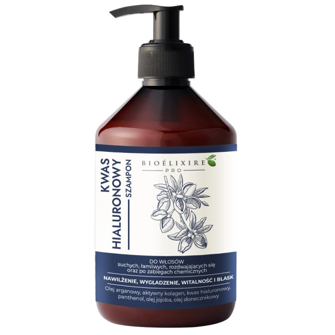 BIOELIXIRE Szampon nawilżający z kwasem hialuronowym - 500ml