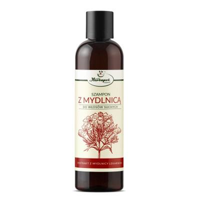 HERBAPOL Szampon do włosów suchych z mydlnicą - 250ml