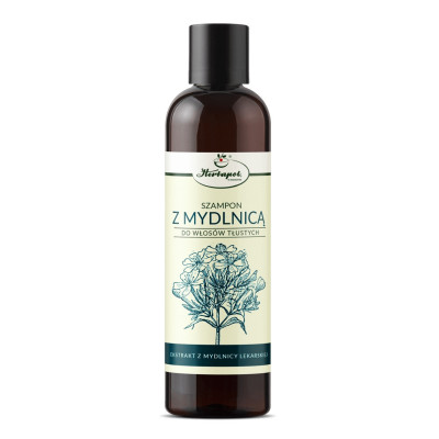 HERBAPOL Szampon do włosów tłustych z mydlnicą - 250ml