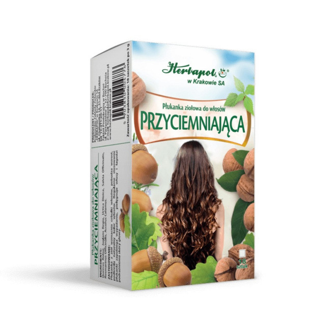 HERBAPOL Płukanka ziołowa do włosów przyciemniająca - 18 saszetek