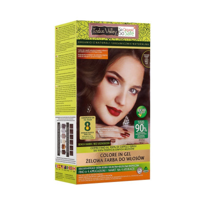 INDUS VALLEY Żelowa naturalna farba do włosów - 5.00 JASNY BRĄZ