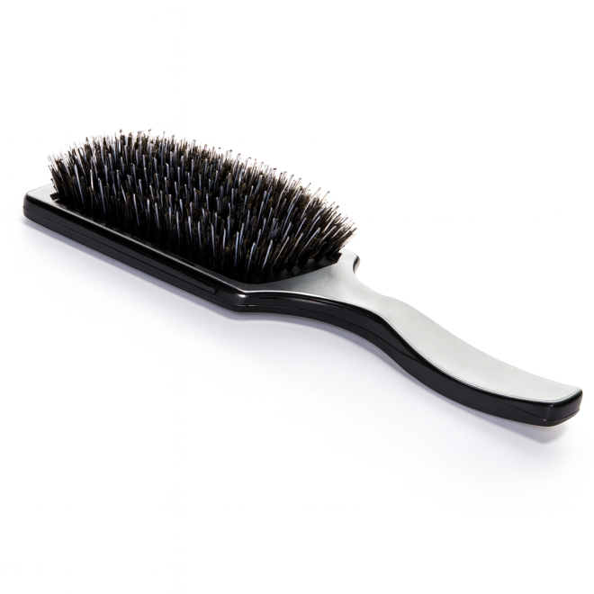 Metalowa szczotka PADDLE z włosiem dzika z rozczesywaczam
