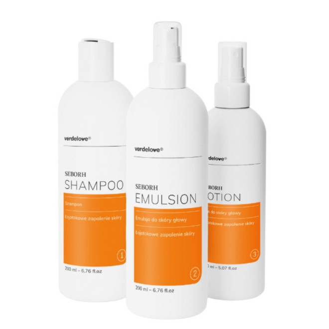 Seborh Szampon Emulsja Płyn do skóry głowy z łojotokiem - ZESTAW