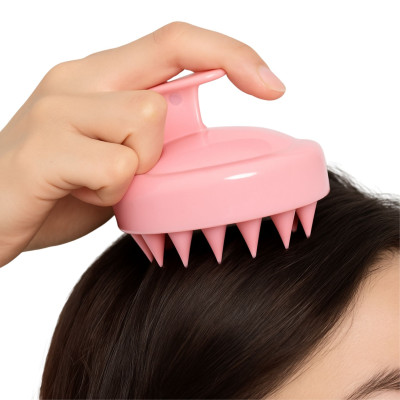 Silikonowy masażer do skóry głowy oraz ciała RÓŻOWY