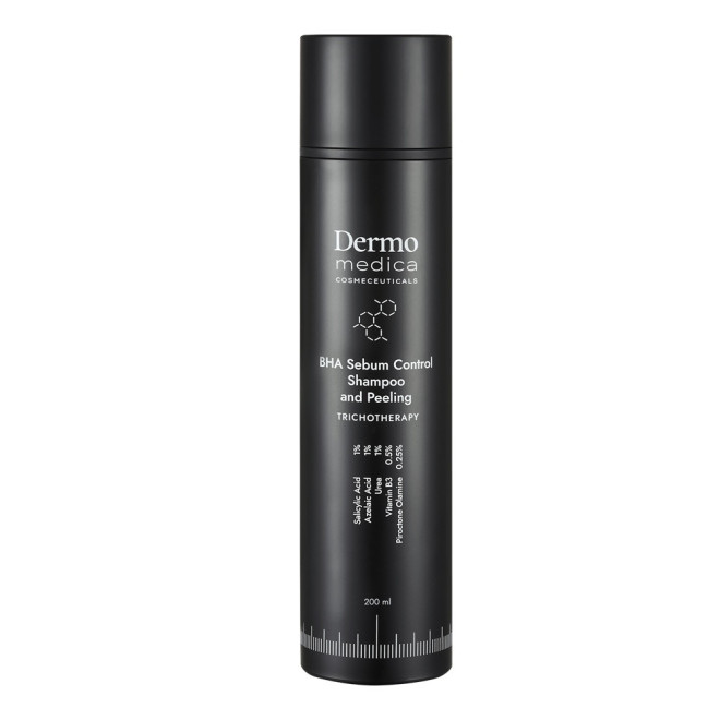 DERMOMEDICA BHA Sebum Control Shampoo and Peeling Trychologiczny szampon i peeling do skóry z nadprodukcją sebum - 200ml