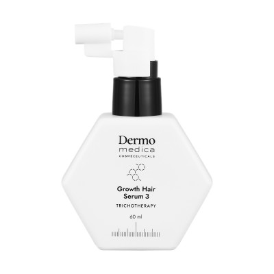 DERMOMEDICA Growth Hair Serum 3 Serum na porost włosów z aktywnymi czynnikami wzrostu i substancjami seboregulującymi - 60ml