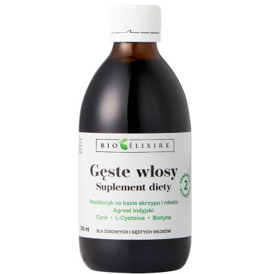 BIOELIXIRE GĘSTE WŁOSY Suplement diety wspomagający porost włosów 300ml