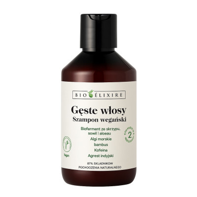 BIOELIXIRE GĘSTE WŁOSY Wegański szampon hamujący wypadanie włosów 300ml