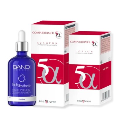 Zestaw kosmetyków przeciw łysieniu dla każdego rodzaju skóry głowy Bandi Complidermol