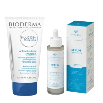 Demokosmetyczny zestaw kosmetyków na Łojotokowe zapalenie skóry głowy