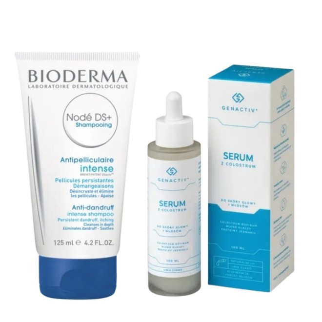 Demokosmetyczny zestaw kosmetyków na Łojotokowe zapalenie skóry głowy