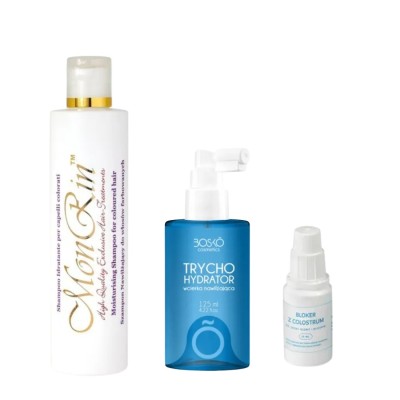 ZESTAW kosmetyków zwiększający bezpieczeństwo skóry głowy w trakcie farbowania włosów