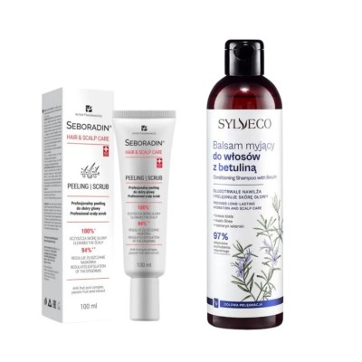 ZESTAW Bezpieczne złuszczanie i mycie suchej skóry głowy