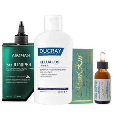 Zestaw kosmetyków likwidujący uciążliwy, nawracający łupież