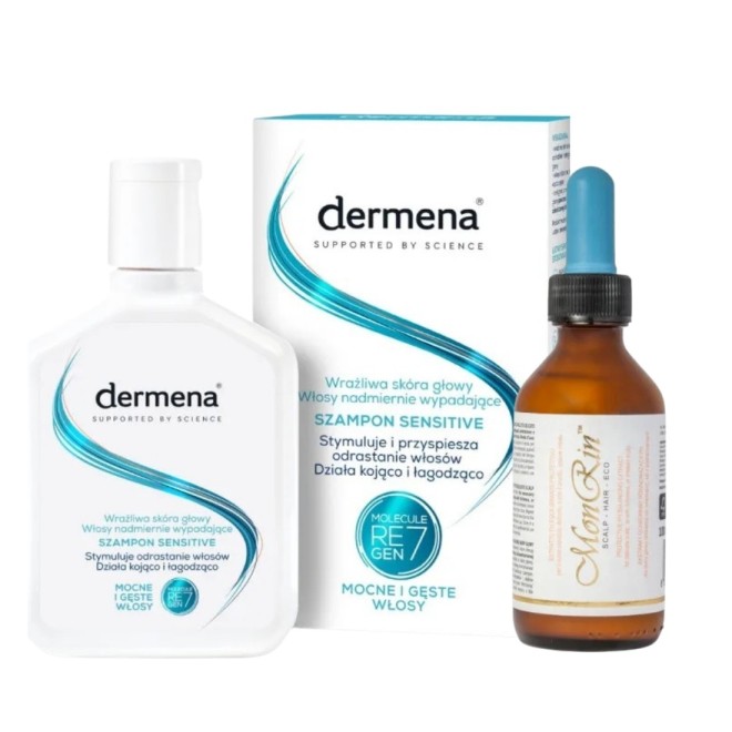 Zestaw kosmetyków wzmacniający włosy i łagodzący podrażnienia skóry głowy