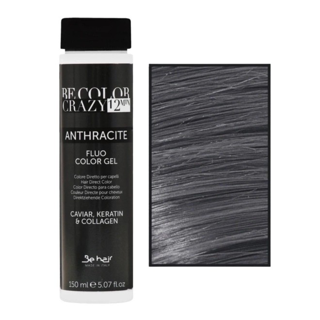BE HAIR Be Color Crazy Toner do koloryzacji włosów w żelu - ANTRACYT