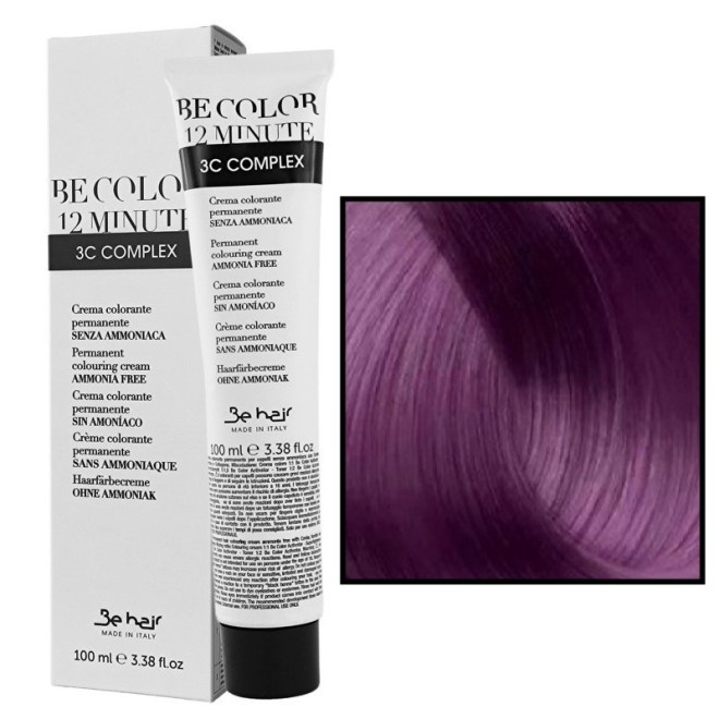 BE HAIR Be Color Farba do włosów bez amoniaku - 5.2 JASNY FIOLETOWY KASZTAN