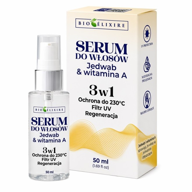 BIOELIXIRE Serum silikonowe Jedwab + Witamina A + Filtr UV 50ml