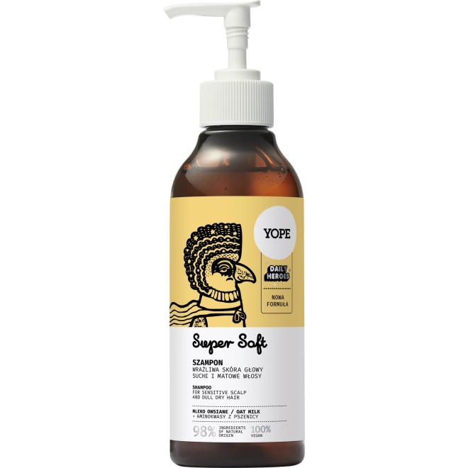 YOPE Super Soft Szampon do włosów normalnych Mleko Owsiane - 300ml
