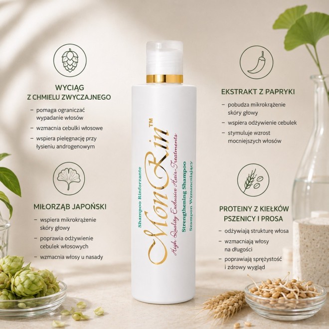 MONRIN Szampon wzmacniający włosy - 250ml