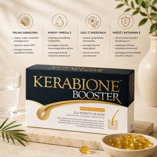 KERABIONE BOOSTER Suplement stymulujący wzrost włosów - 30 kapsułek