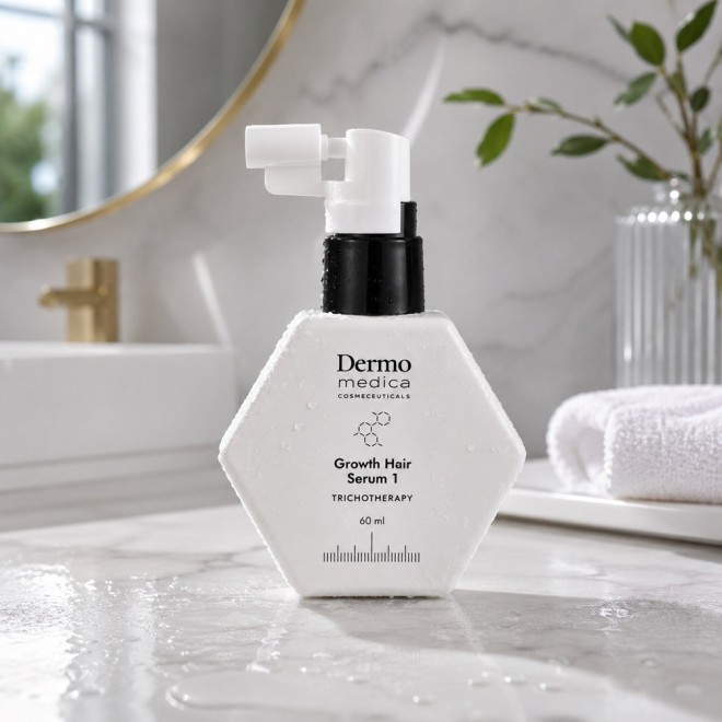 DERMOMEDICA Growth Hair Serum 1 Serum na porost włosów z aktywnymi czynnikami wzrostu i kompleksami przeciwzapalnymi - 60ml