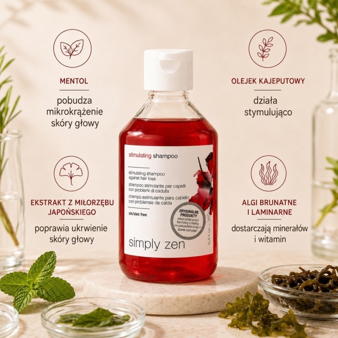 SIMPLY ZEN Stimulating Szampon przeciw wypadaniu włosów oraz na porost włosów - 250ml