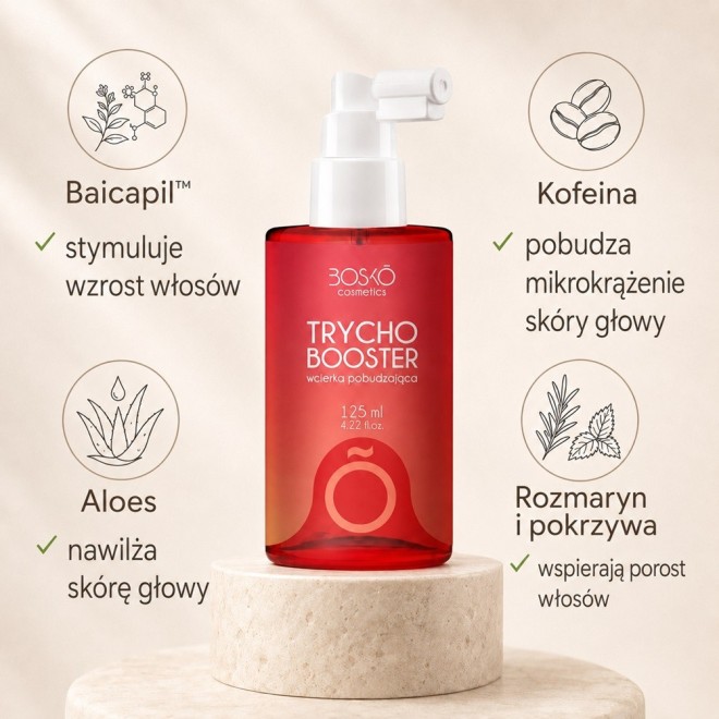 BOSKO Cosmetics Trychobooster Wcierka pobudzająca włosy do wzrostu - 125ml