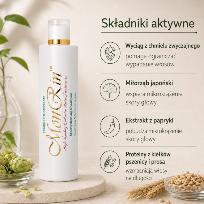 MONRIN Szampon wzmacniający włosy - 250ml