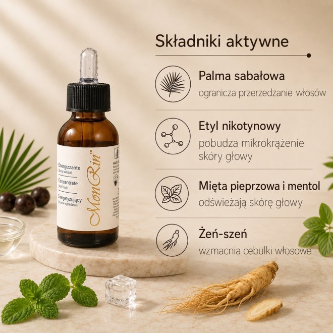 MONRIN Koncentrat energetyzujący przeciwko wypadaniu włosów - 60ml
