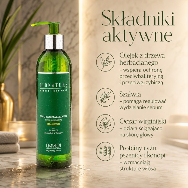 BIONATURE Szampon przeciwłojotokowy - 250 ml