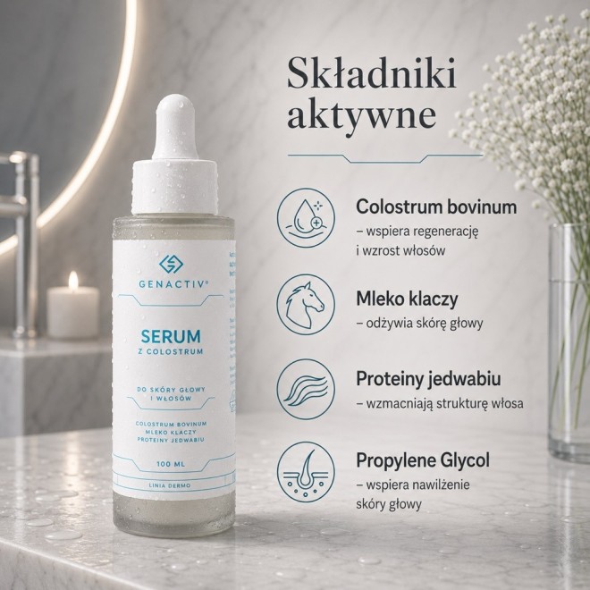 GENACTIV Serum z Colostrum na porost włosów - 100ml