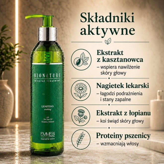 BIONATURE Lenitivo Szampon łagodzący do skóry wrażliwej - 250ml
