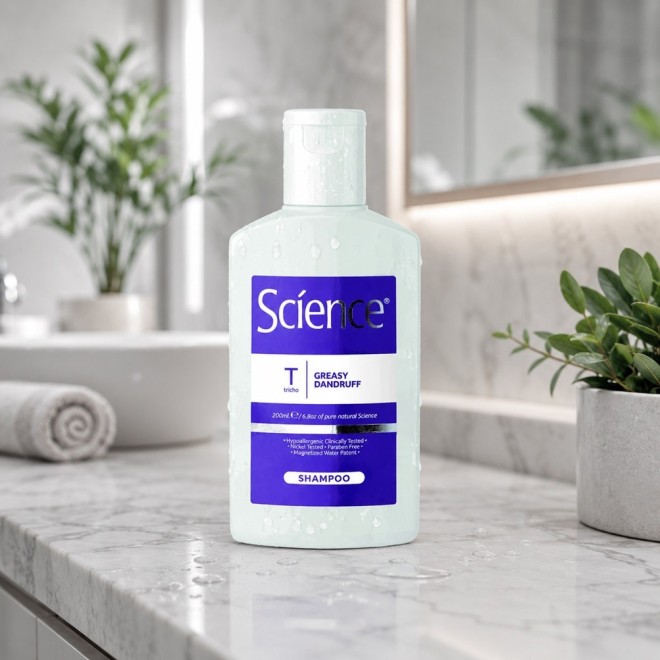 SCIENCE Szampon przeciw łupieżowi tłustemu - 200ml