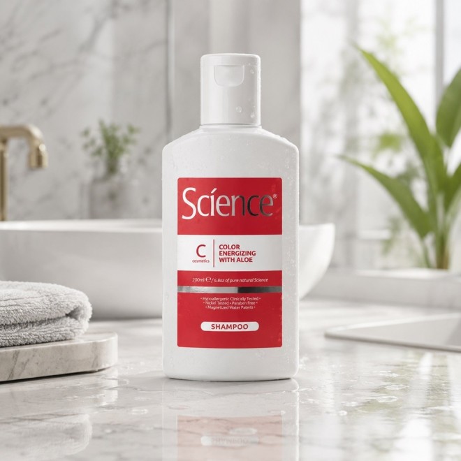 SCIENCE Szampon do włosów farbowanych z aloesem - 200ml