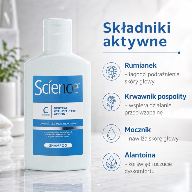 SCIENCE – delikatny szampon neutralny - codzienna pielęgnacja dla całej rodziny