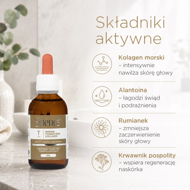 SCIENCE Balsam z kolagenem do wrażliwej skóry głowy - 50ml