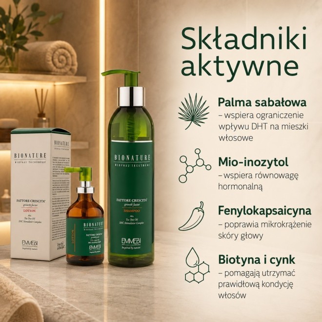 BIONATURE Zestaw na porost włosów Faktor Wzrostu