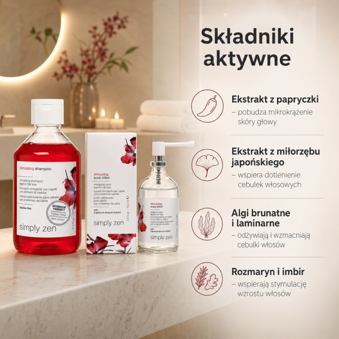 Zestaw intensywnie stymulujący wzrost włosów Simply Zen Stimulating