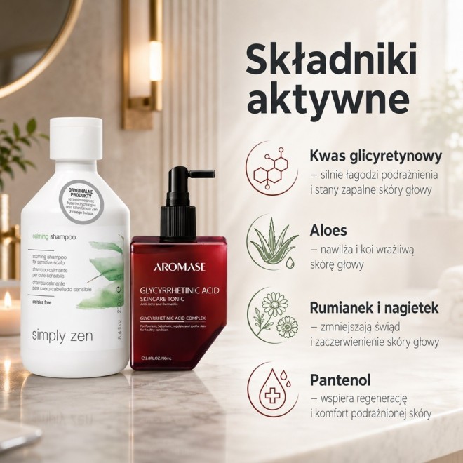 Trychologiczny zestaw przeciw swędzeniu dla wrażliwej skóry głowy