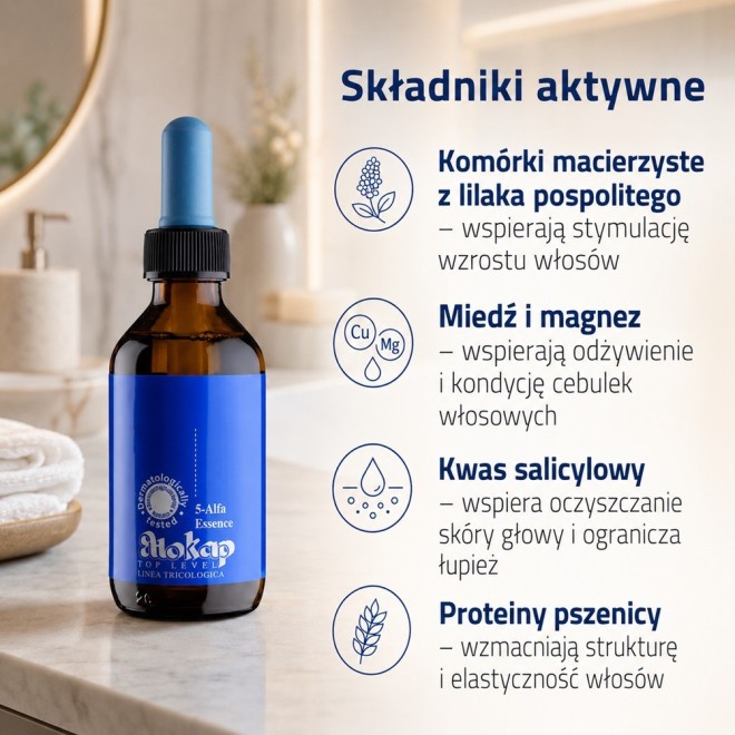 Lotion przeciw przerzedzaniu się włosów 5-alfa Essence Eliokap ❤️